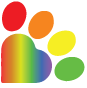 rainbow paw logo